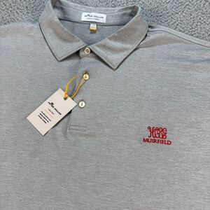 Peter Millar Muirfield Scotland Golf Club Polo Mens 2XL XXL Summer Comfort Gray